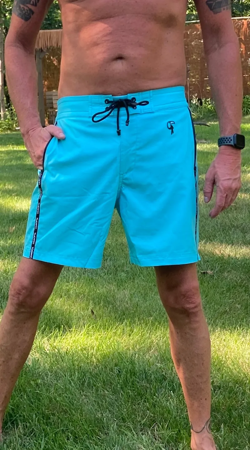 Bryan W. wearing Fluro Aqua - 7"