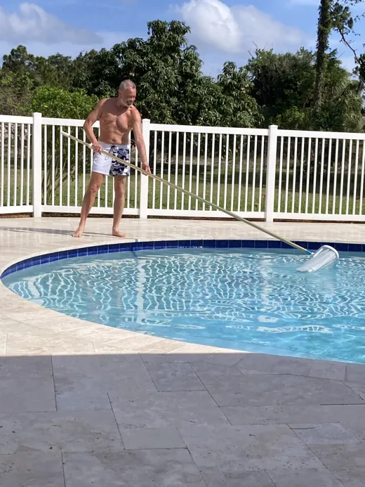 Customer photo from Andrew M. review of Split Camo White Swim Shorts - 3"