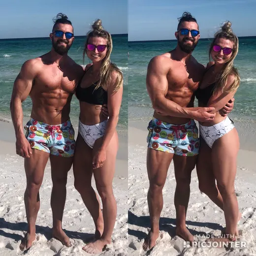 Customer photo from Austin S. review of Donut Blue Swim Shorts - 3"