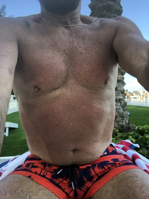 Customer photo from Howard K. review of Love Birds White Swim Short