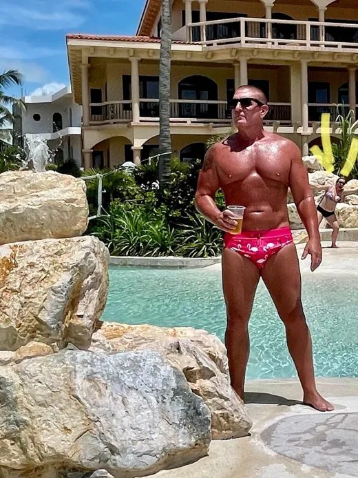 Customer photo from Ryan B. review of Flamingo Swim Briefs