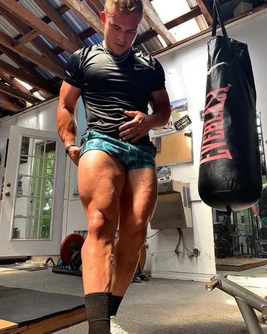 Customer photo from Kenneth J. wearing Snake Skin Blue Swim Shorts