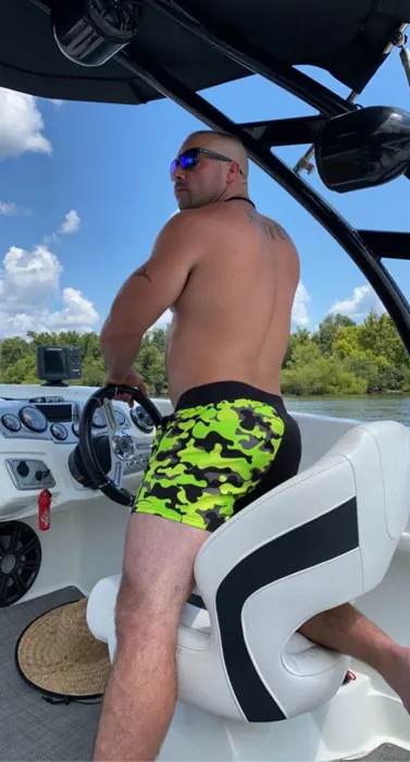 Customer photo from Chris H. review of Fluro Orange Swim Trunks - 3"