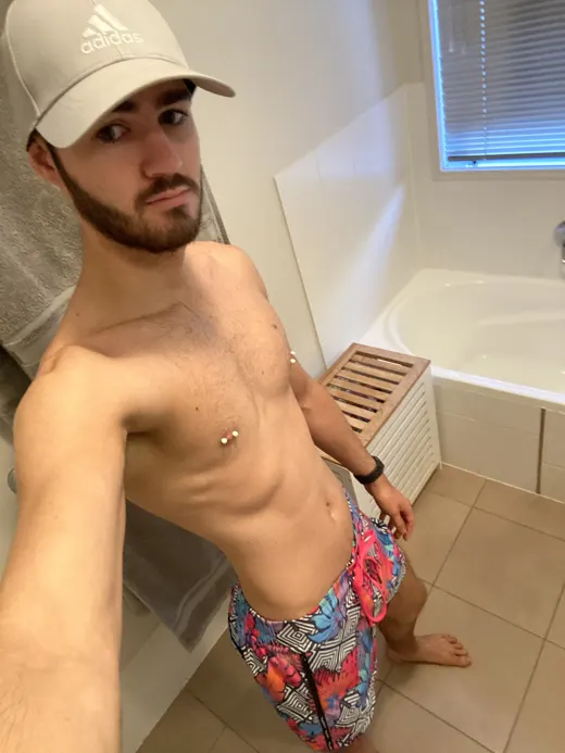 Customer photo from Brad M. review of Flower Squared Black Swim Shorts - 3"