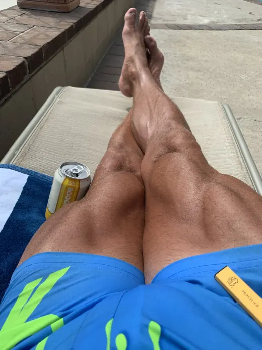 Customer photo from Tony M. review of Drip Series Swim Shorts - Green Drip