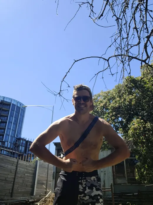 Customer photo from Joshua B. review of Split Camo Black - 3 Inch Swim Shorts
