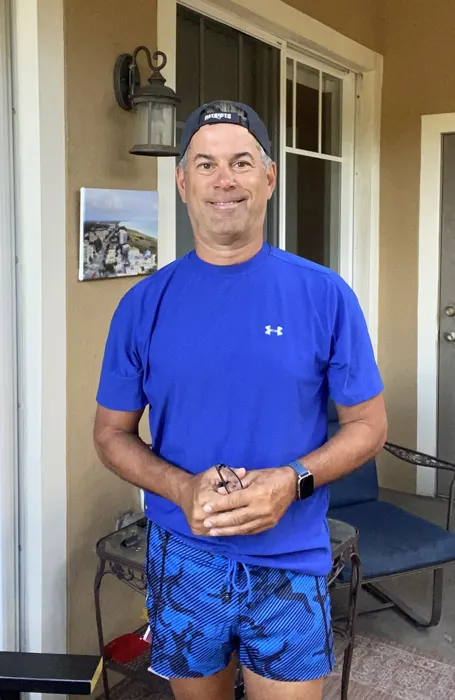 Customer photo from Michael N. wearing Striped Blue Camo - 3"
