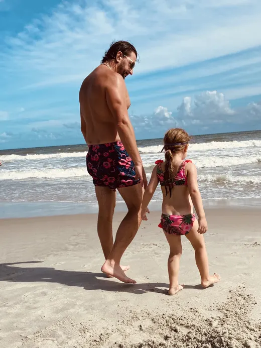 Customer photo from David T. review of Poppy Blue Swim Shorts - 3"
