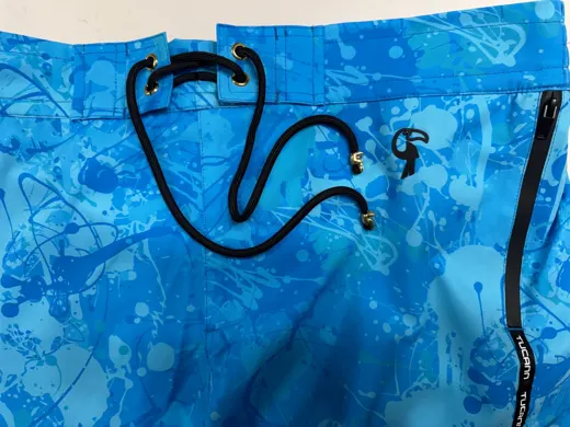 Customer photo from Michael B. review of Splatter Swim Shorts Blue - 3"