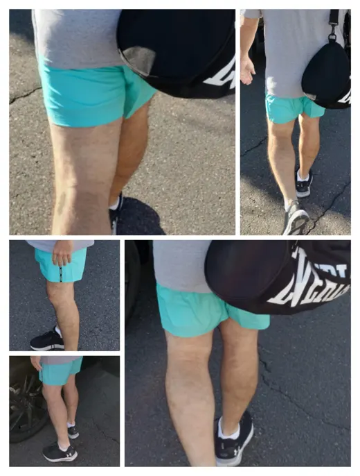 Customer photo from Daniel H. review of Fluro Aqua Swim Shorts - 3"