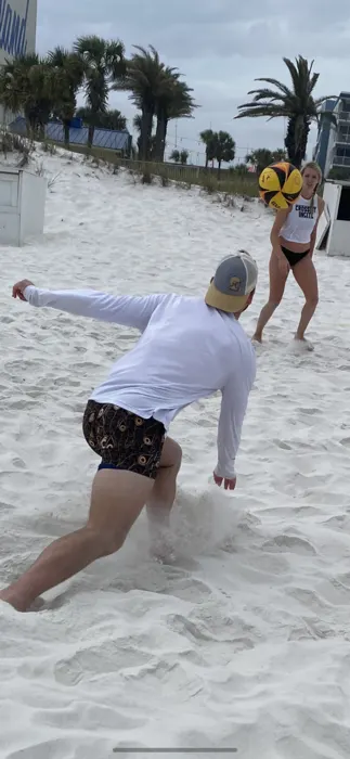 Customer photo from Adam M. review of Golden Peacock Swim Trunks - 3"