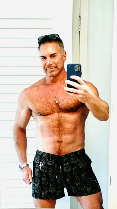 Customer photo from Paul G. review of Golden Pineapple Black Swim Shorts - 3"