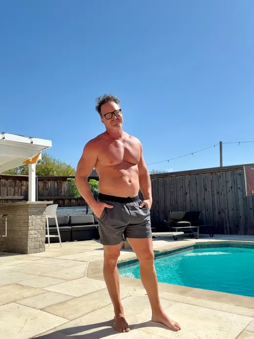Customer photo from Kevin P. wearing Hybrid Active Shorts - Grey