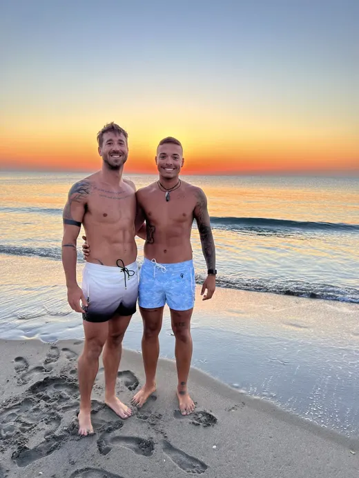 Customer photo from Adam H. review of Faded Onyx Swim Trunks - 3"