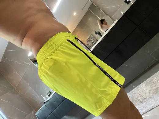 Customer photo from Rafael S. review of Fluro Yellow Tucann Swim Shorts - 3"