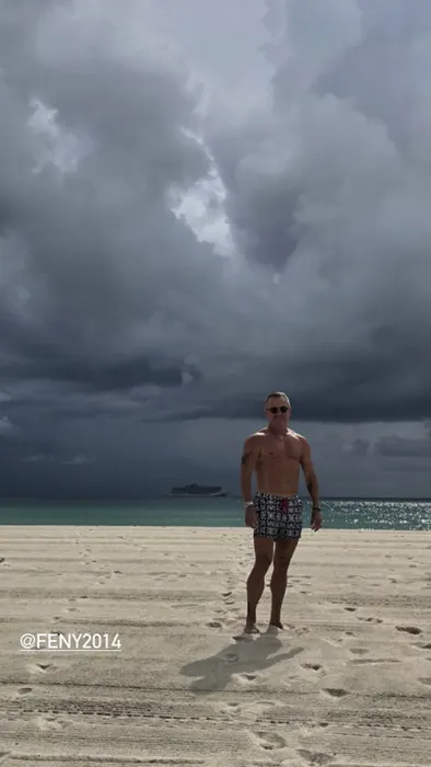 Customer photo from Michael F. review of Geo Black Swim Shorts - 3"