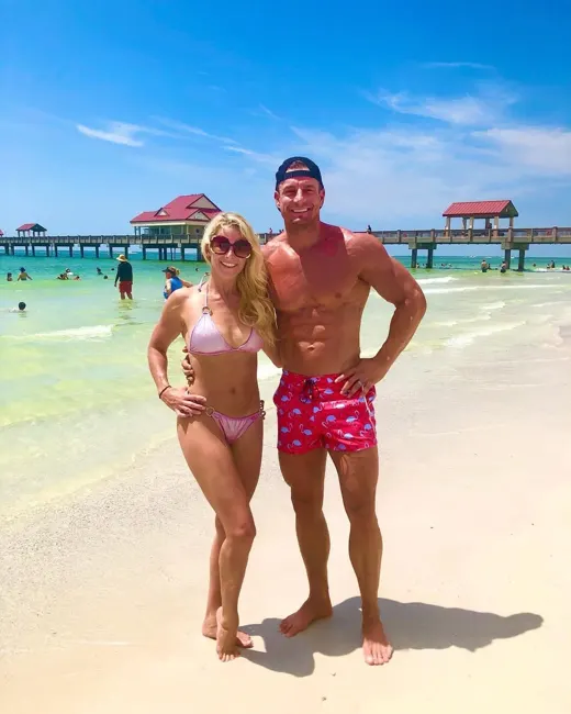 Customer photo from Christian D. wearing Flamingo Hectagon White Swim Shorts