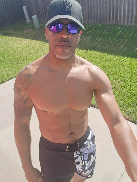 Customer photo from Grant S. review of Split Camo Black - 3 Inch Swim Shorts
