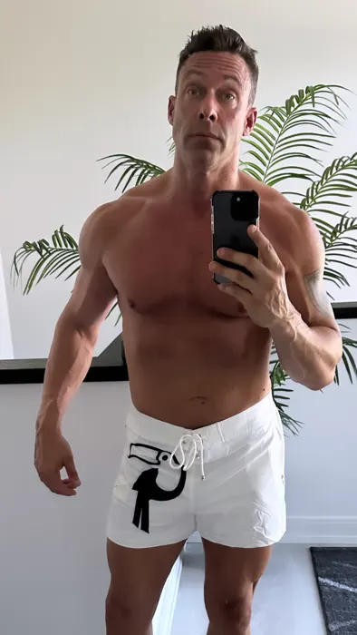 Customer photo from Kurt S. wearing White Tucann Original Swim Shorts - 3"