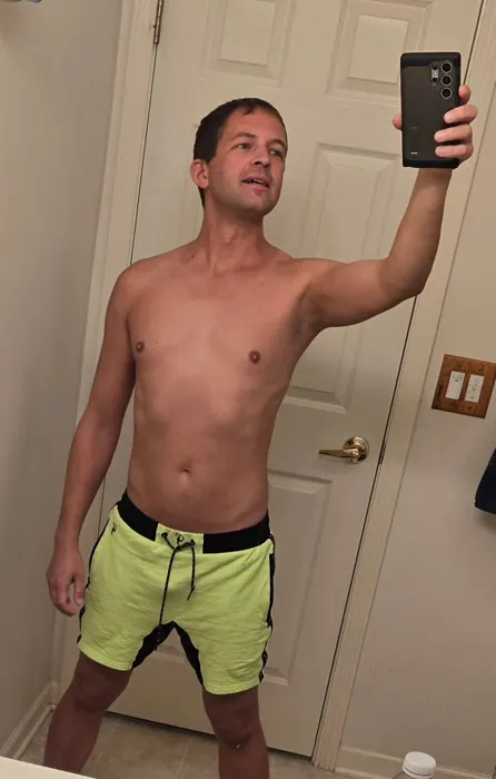 Customer photo from David S. wearing Men’s Comfy Shorts - Lime Green