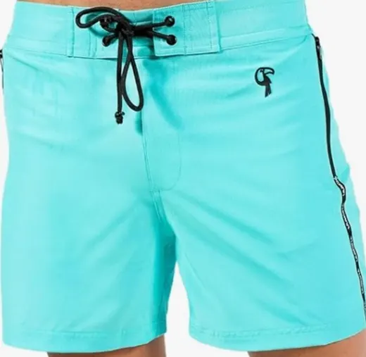 Customer photo from Erik K. review of Splatter Swim Shorts Blue - 5"